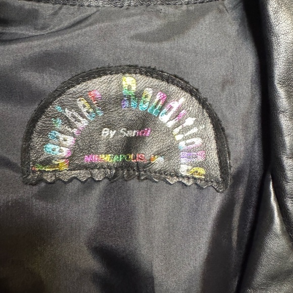 🧥 Leather Renditions Red Black Blazer Jacket Women’s Large Retro VTG 🔥✨‎ - Picture 5 of 5